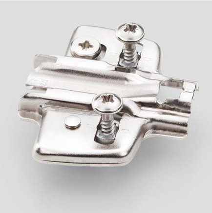 Hettich Sensys Mount Plate for 110° Hinge_Cam adjustable/Split dowels/0mm