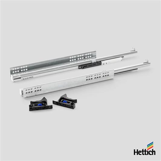 Hettich Quadro V6 silent 30kg DR Runner with clips/500 - 1 Set